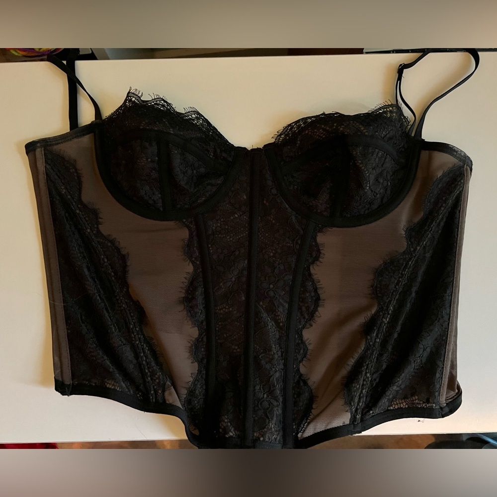 Urban Outfitters Black Corset Top Size L
